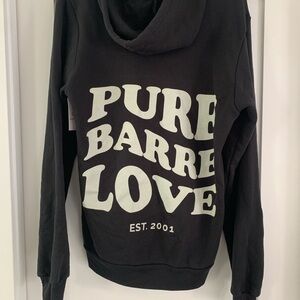 Pure Barre Black Hoodie with groovy ‘Pure Barre Love' Print [Large]